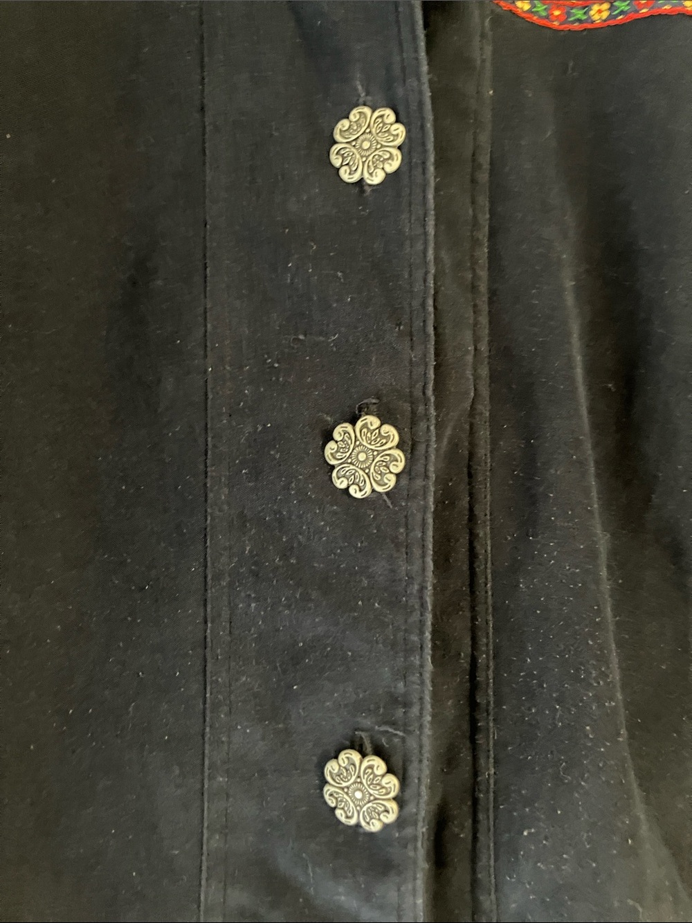 Howard Wolf Navy Embroidered Suede Bomber Jacket - Picture 5 of 9